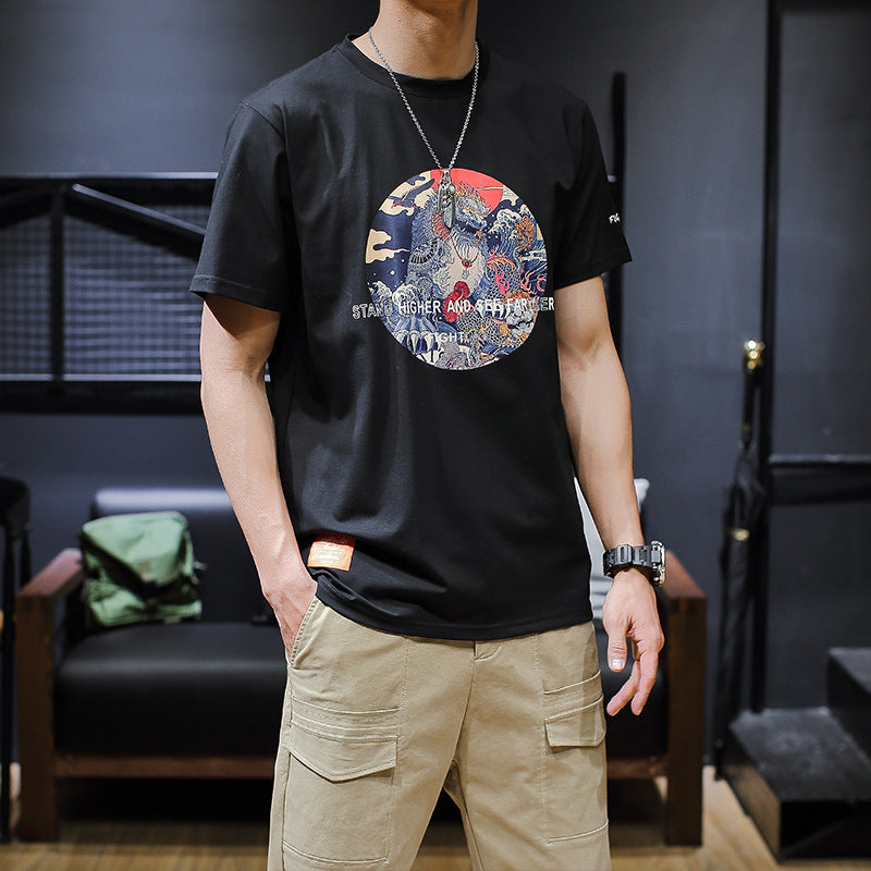 Large size T-shirt print t-shirt