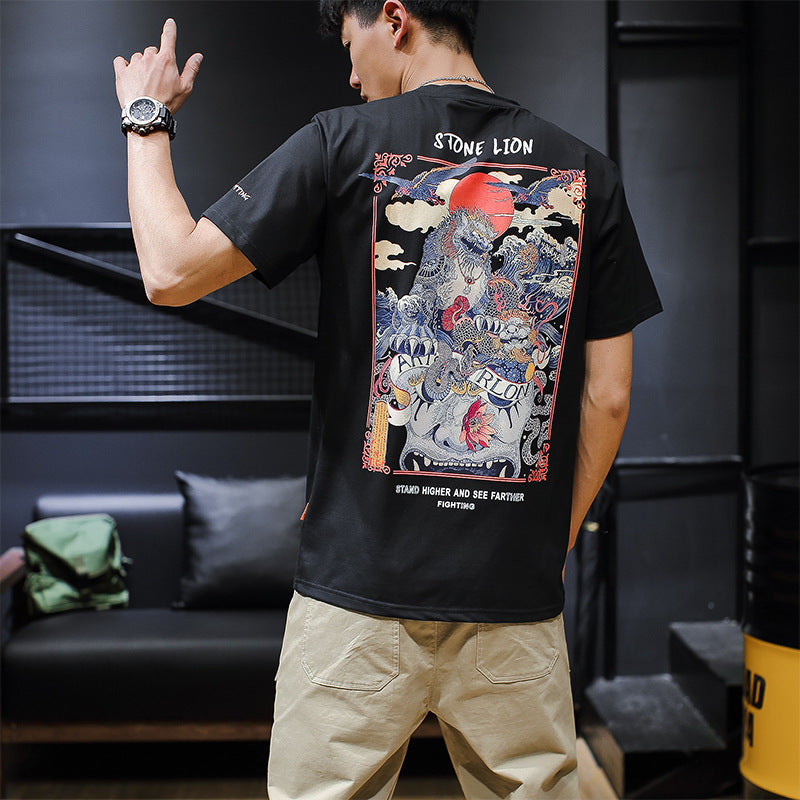 Large size T-shirt print t-shirt